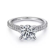 Anais - Platinum Round Diamond Engagement Ring