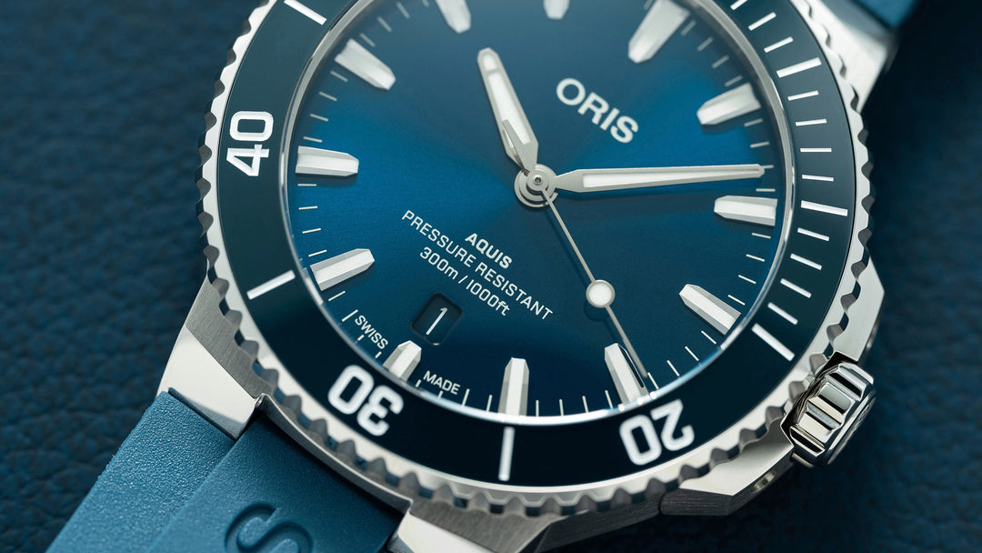Oris aquis date blue top