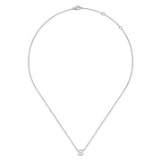 14K White Gold S Initial Necklace