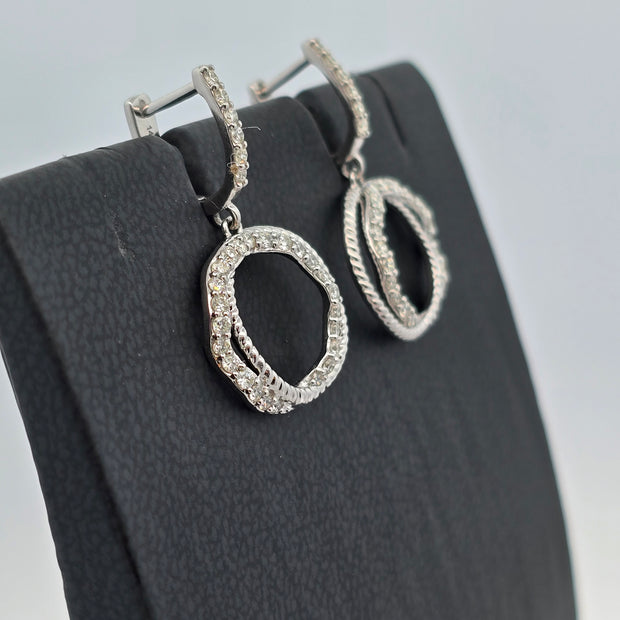 3/4ctw GLOW Diamond Dangle Earrings