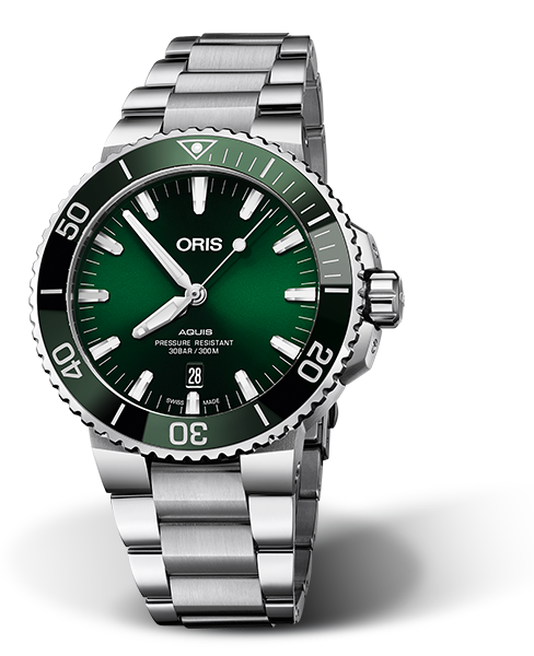 Oris Aquis Date Green Dial/Bezel 43.5mm