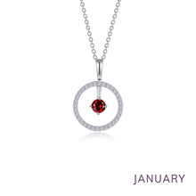 January Birthstone Reversible Open Circle Necklace