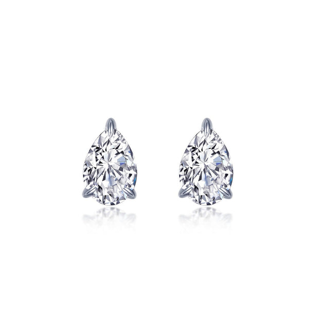 4 CTW Pear-Shaped Solitaire Stud Earrings