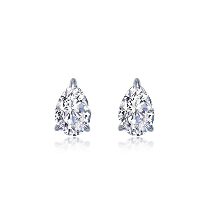 4 CTW Pear-Shaped Solitaire Stud Earrings