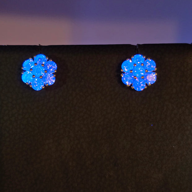 1 1/4ctw GLOW diamond clover cluster earrings