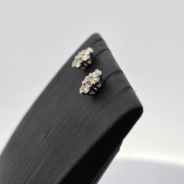 1 1/4ctw GLOW diamond clover cluster earrings