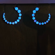 1 1/3ctw GLOW Diamond Crescent Stud Earrings