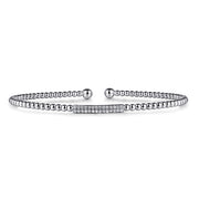 14K White Gold Bujukan Bead Bangle with Diamonds - 2024 Christmas Catalog Pg. 3