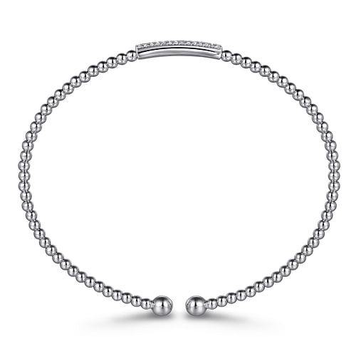 14K White Gold Bujukan Bead Bangle with Diamonds - 2024 Christmas Catalog Pg. 3