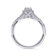 Sonoma - 14K White Gold Round Halo Complete Diamond Engagement Ring
