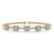 14K White-Yellow Gold Bujukan Diamond Bangle -  2024 Christmas Catalog Pg. 3