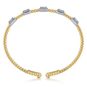 14K White-Yellow Gold Bujukan Diamond Bangle -  2024 Christmas Catalog Pg. 3