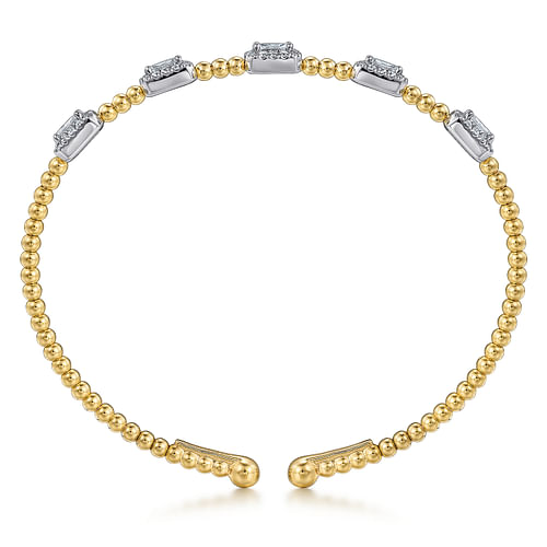 14K White-Yellow Gold Bujukan Diamond Bangle -  2024 Christmas Catalog Pg. 3