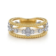 14K White and Yellow Gold Bujukan Diamond Easy Stackable Ladies Ring - 2024 Christmas Catalog Pg. 3