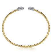 14K White and Yellow Gold Diamond Pear Shape Bujukan Bangle - 2024 Christmas Catalog Pg. 3