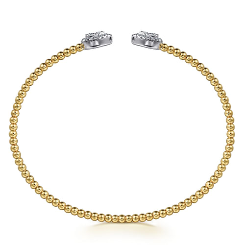 14K White and Yellow Gold Diamond Pear Shape Bujukan Bangle - 2024 Christmas Catalog Pg. 3