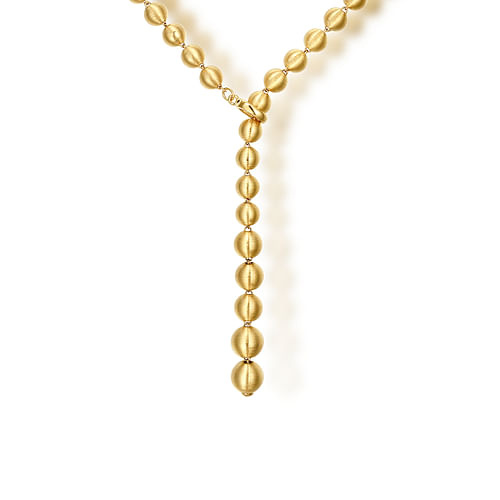 14K Yellow Gold Bujukan Beads Y Necklace - 2024 Christmas Catalog Pg. 3