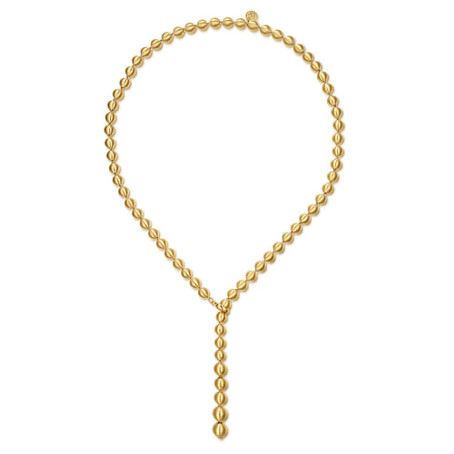 14K Yellow Gold Bujukan Beads Y Necklace - 2024 Christmas Catalog Pg. 3