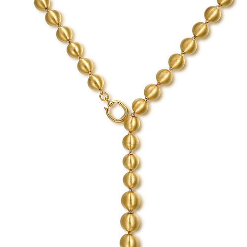 14K Yellow Gold Bujukan Beads Y Necklace - 2024 Christmas Catalog Pg. 3