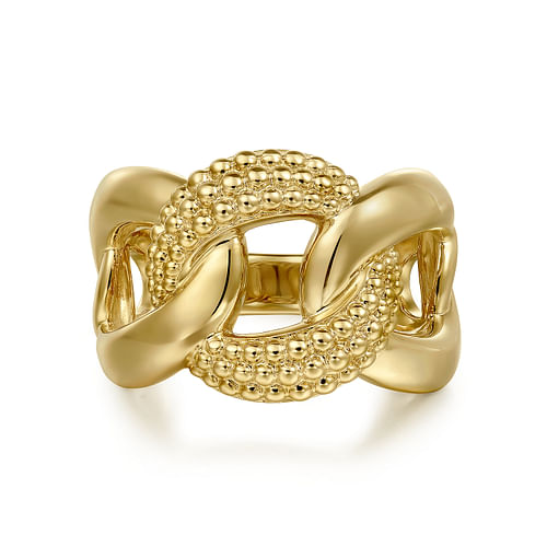 14K Yellow Gold Bujukan Link Chain Ladies Ring - 2024 Christmas Catalog Pg. 3