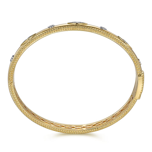 14K Yellow Gold Diamond Bujukan Bangle - 2024 Christmas Catalog Pg. 3