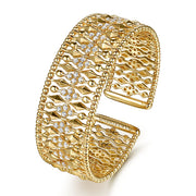 14K Yellow Gold Diamond and Bujukan Beads Cuff Bangle Bracelet - 2024 Christmas Catalog Pg. 3