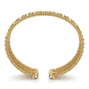 14K Yellow Gold Diamond and Bujukan Beads Cuff Bangle Bracelet - 2024 Christmas Catalog Pg. 3