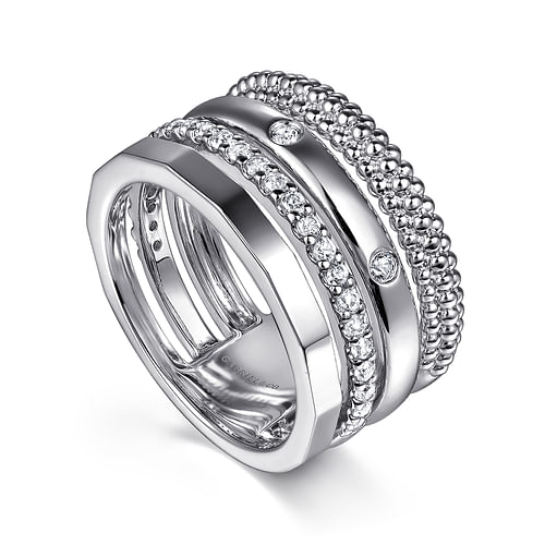 925 Sterling Silver Bujukan White Sapphire Easy Stackable Ring - 2024 Christmas Catalog Pg. 5