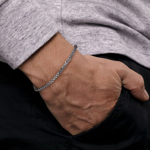 925 Sterling Silver Mens Wheat Chain Bracelet - 2024 Christmas Catalog Pg. 6