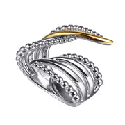 925 Sterling Silver and 14K Yellow Gold Bujukan Multiple Row Bypass Ring - 2024 Christmas Catalog Pg. 4