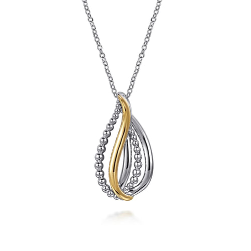 925 Sterling Silver and 14K Yellow Gold Bujukan Multiple Row Teardrop Pendant Necklace - 2024 Christmas Catalog Pg. 4