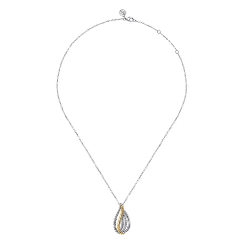 925 Sterling Silver and 14K Yellow Gold Bujukan Multiple Row Teardrop Pendant Necklace - 2024 Christmas Catalog Pg. 4