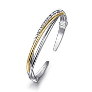 925 Sterling Silver and 14K Yellow Gold Bujukan Twisted Bangle Bracelet - 2024 Christmas Catalog Pg. 4