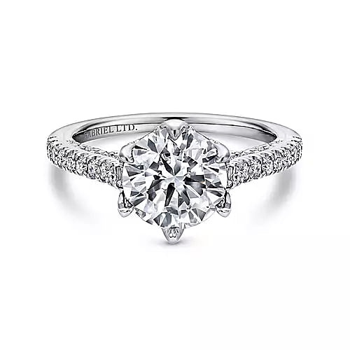 Adelaide - Platinum Round Diamond Engagement Ring