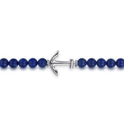 Sterling Silver and 8mm Lapis Beaded Bracelet with Anchor - 2024 Christmas Catalog Pg. 6