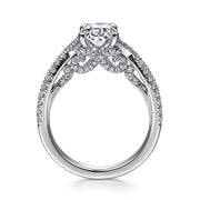 Mathilde - Platinum Twisted Oval Diamond Engagement Ring