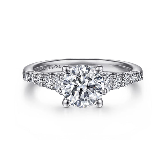 Reed - 14K White Gold Round Diamond Engagement Ring