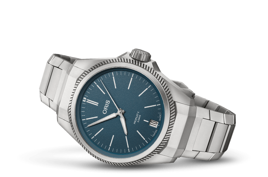 Oris ProPilot X Calibre 400 39mm Titanium Blue Dial Garrick Jewelers PA