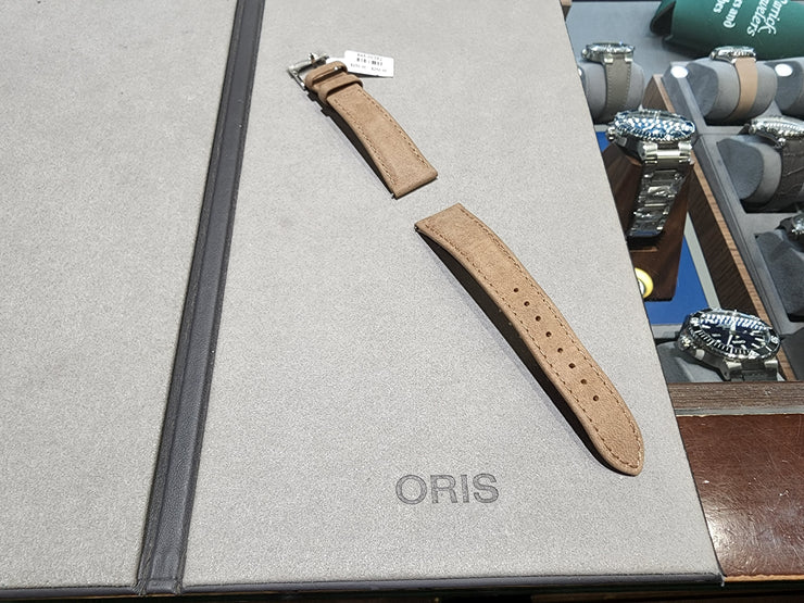 Oris 40mm Pointer Date Light Brown Leather Strap