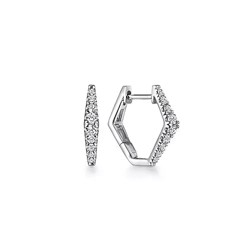 Page 4 - 14K White Gold 15mm Diamond Huggies