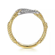 Page 4 - 14K Yellow Gold Hampton Link Ring with Diamond Station