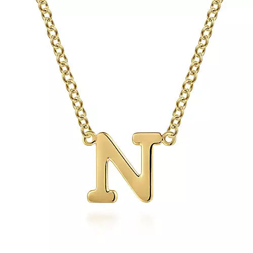 Page 4 - 14K Yellow Gold N Initial Necklace