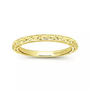 Page 4 - 14K Yellow Gold Quilted Pattern Stackable Ring
