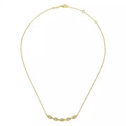Page 4 - 14K Yellow Gold Twisted Rope Curved Diamond Bar Necklace