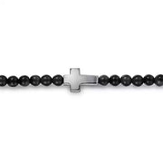 Page 5 - Sterling Silver Cross Bracelet with Onyx Beads
