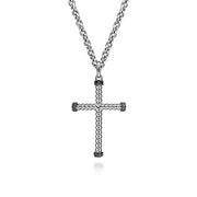 Page 5 - Sterling Silver Twisted Rope Cross Pendant with Black Spinel