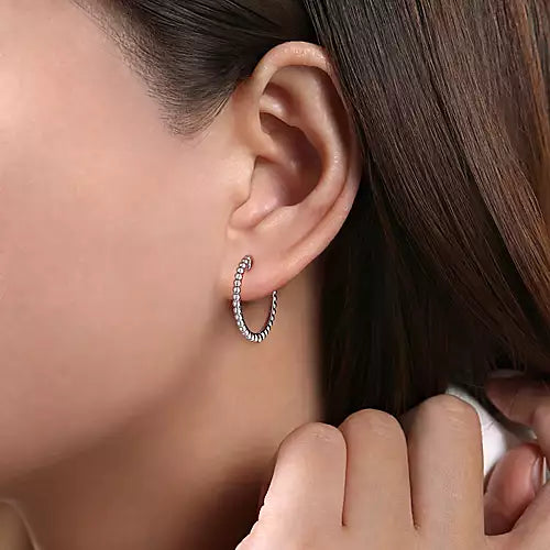 Page 3 - Sterling Silver 20mm Beaded Classic Hoop Earrings