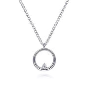 Page 3 - Sterling Silver Diamond Circle Pendant Necklace