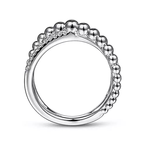 Page 3 - Sterling Silver White Sapphire Bujukan Criss Cross Ring