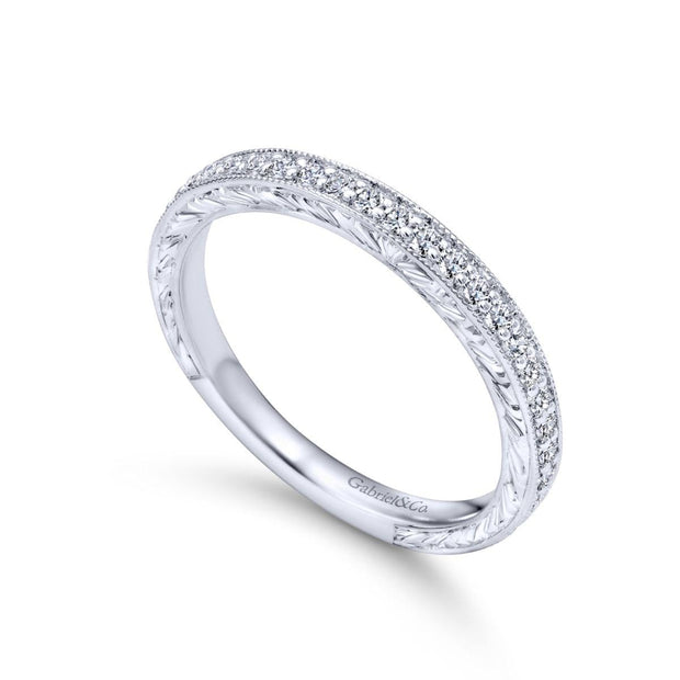 14K White Gold Matching Wedding Band
